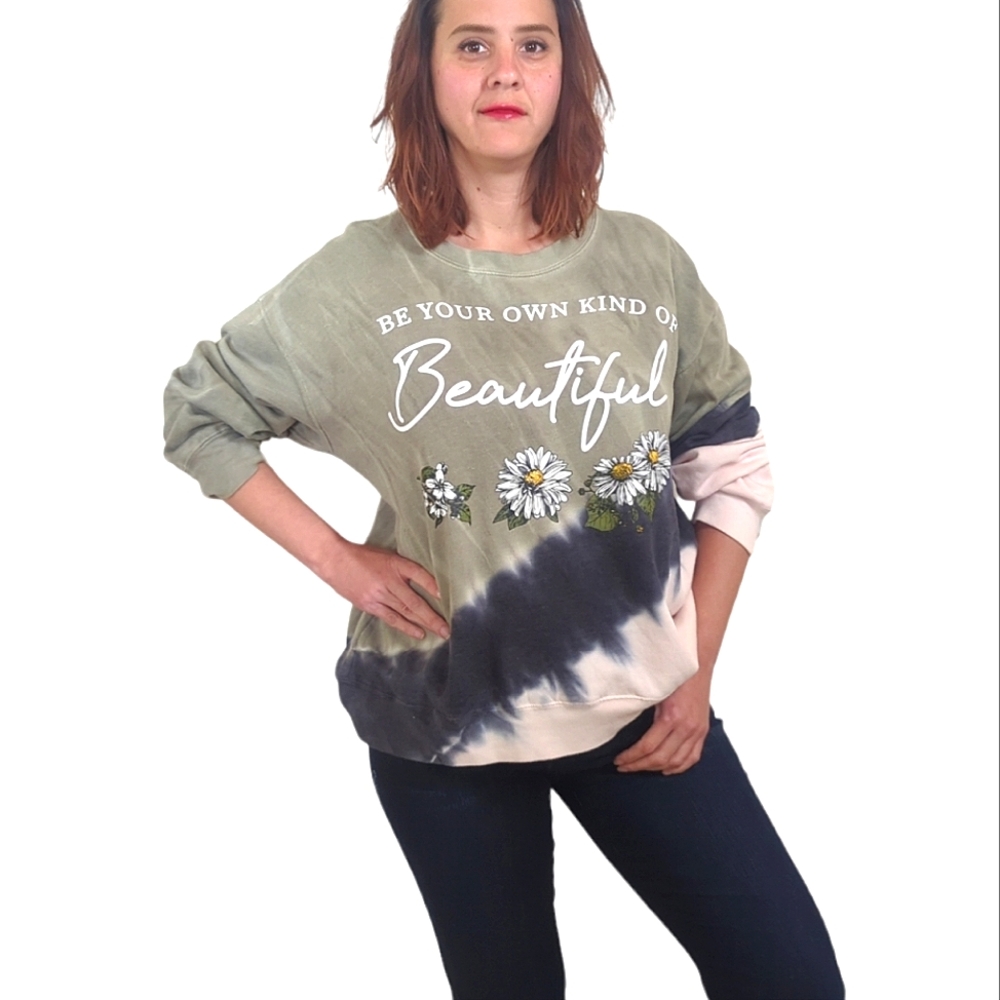 AWAKE Tie-dyed Flower Design Vintage Sweatshirt